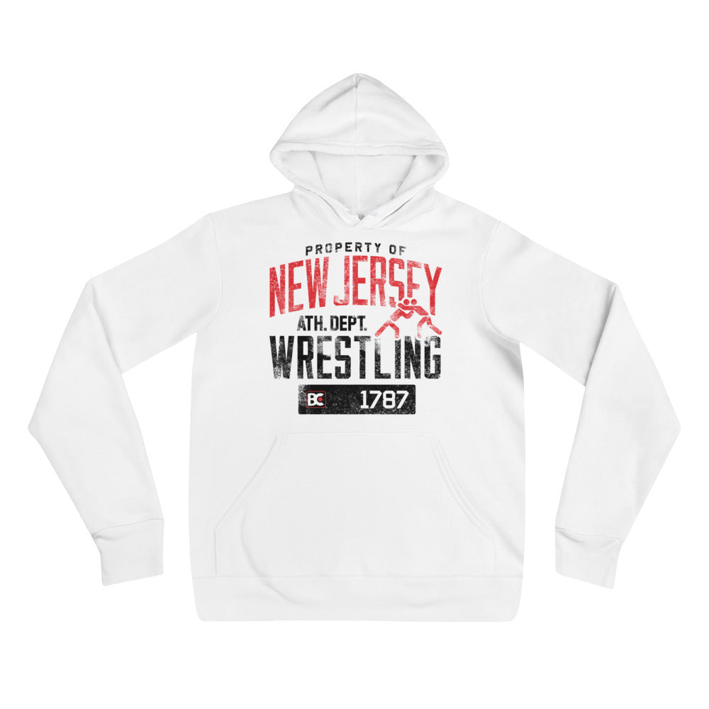 Property Of New Jersey Wrestling Pullover Hoodie