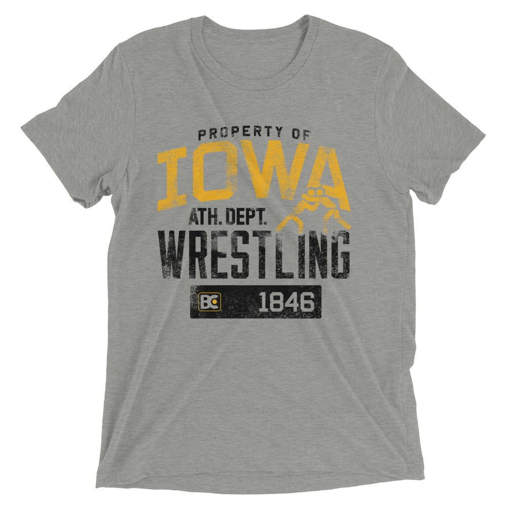 Property Of Iowa Triblend Wrestling T-Shirt